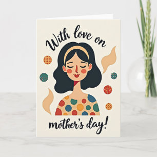 Friedliche Mutter Blumenillustrationskarte Karte