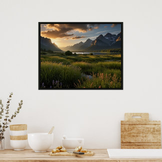 Friedliche Naturlandschaftsszene Poster