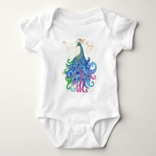 Friedliche Pfauenprodukte Baby Strampler