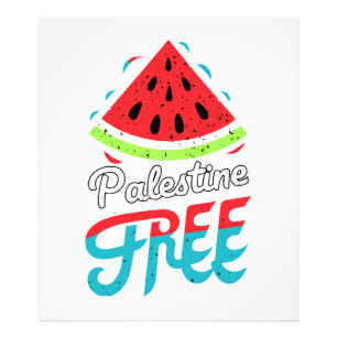 Friedliche Scheiben Watermelon Freie Palästina - U Fotodruck