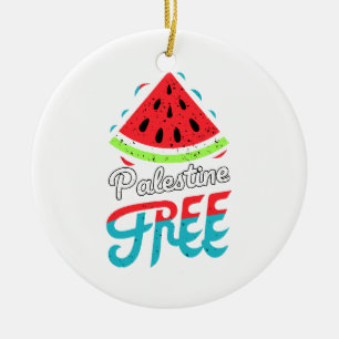 Friedliche Scheiben Watermelon Freie Palästina - U Keramik Ornament