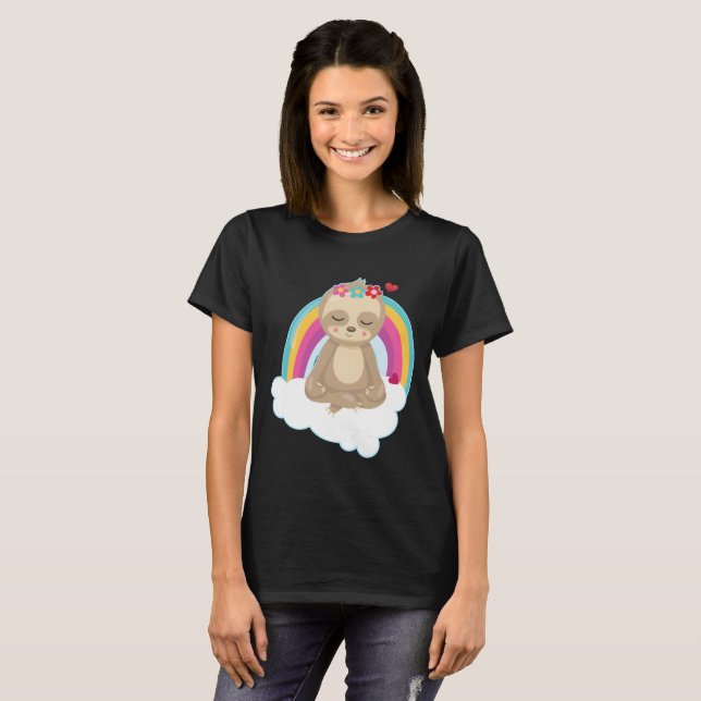 Friedliche Schlampe - leise meditieren auf einer W T-Shirt (Vorne ganz)