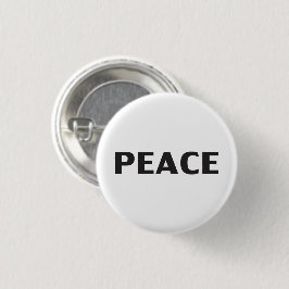 Friedliche Schwarz-Weiß-Typografie Button