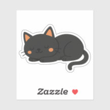 Friedliche schwarze Katzennap