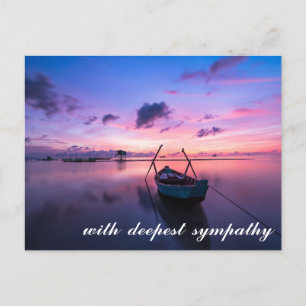 Friedliche Seenlandschaft mit Beileid Postkarte