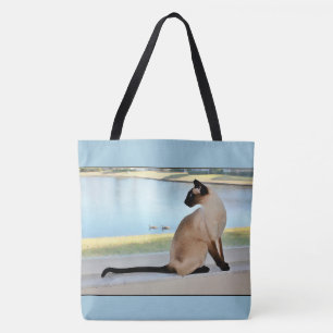 Friedliche siamesische Katzen-Malerei Tasche