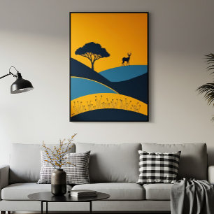 Friedliche Silhouetten Poster