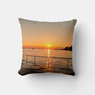 Friedliche Sonnenuntergangsfotografie Kissen
