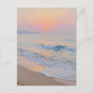 Friedliche Strandsonne Ozean-Glühen Postkarte