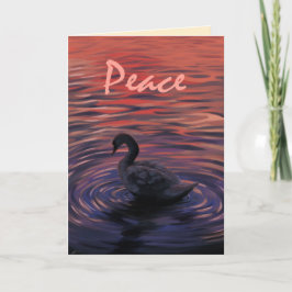 Friedliche Swan-Urlaubskarte Karte