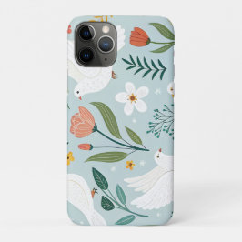 Friedliche Taube & Wildblumen Botanisches Nahtlose Case-Mate iPhone Hülle