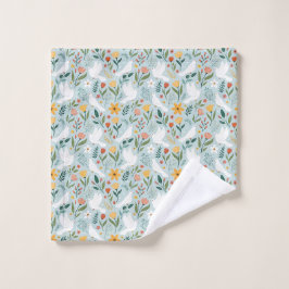 Friedliche Taube & Wildblumen Botanisches Nahtlose Waschlappen