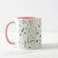 Friedliche Taubenkunst-Tasse, Blumenvogel-Design,