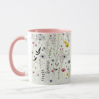 Friedliche Taubenkunst-Tasse, Blumenvogel-Design,  Tasse
