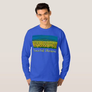Friedliche Ukraine T - Shirt für Männer mit langer