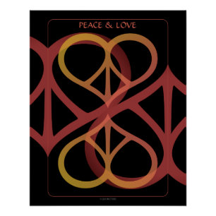 Friedliche und Liebe-Glossar-Poster Poster
