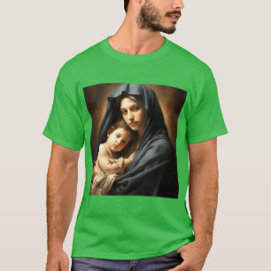 Friedliche Verbindung zwischen Mutter und Kind im T-Shirt