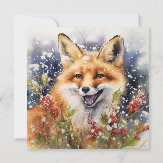 Friedliche Weihnachtsfeier Feiertagskarte (Vorderseite)