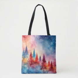 Friedliche Weihnachtswasserfarbe Tasche