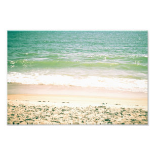 Friedliche Wellen-Pastellstrand-Fotografie Fotodruck