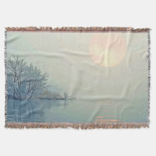 Friedliche Wintermorgendliche Kunst Decke