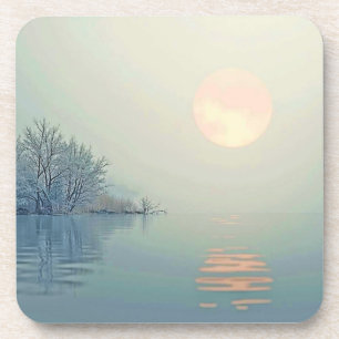 Friedliche Wintermorgendliche Kunst Getränkeuntersetzer