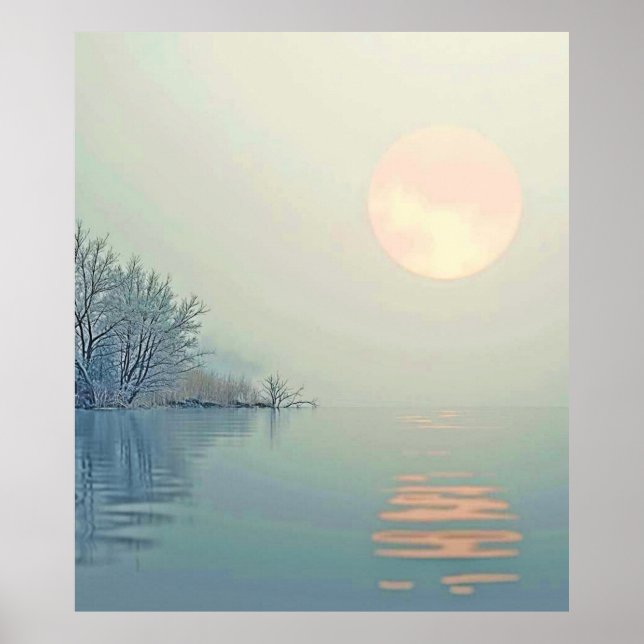 Friedliche Wintermorgendliche Kunst Poster (Vorne)