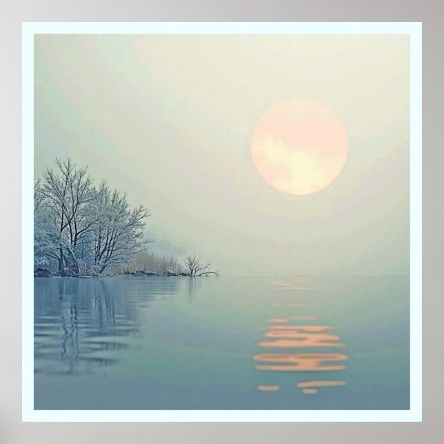 Friedliche Wintermorgendliche Kunst Poster (Vorne)