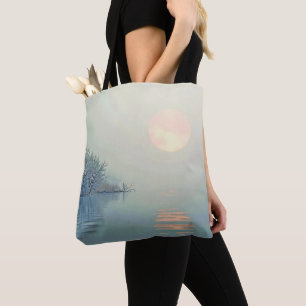 Friedliche Wintermorgendliche Kunst Tasche