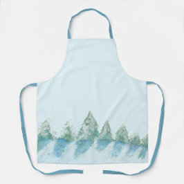 Friedliche Winterwaldschneedecke Zeichnend Wasserf Schürze