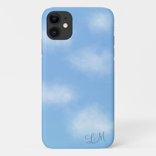 Friedliche Wolken Personalisiert Phone Case (Rückseite)