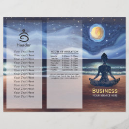 Friedliche Yoga Meditation Mondlicht Himmelssee Tr