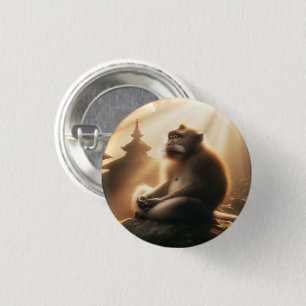 Friedlicher-Affen-Knopf Button