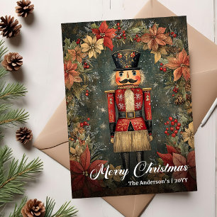 Friedlicher altmodischer Weihnachtsnussknacker Feiertagskarte