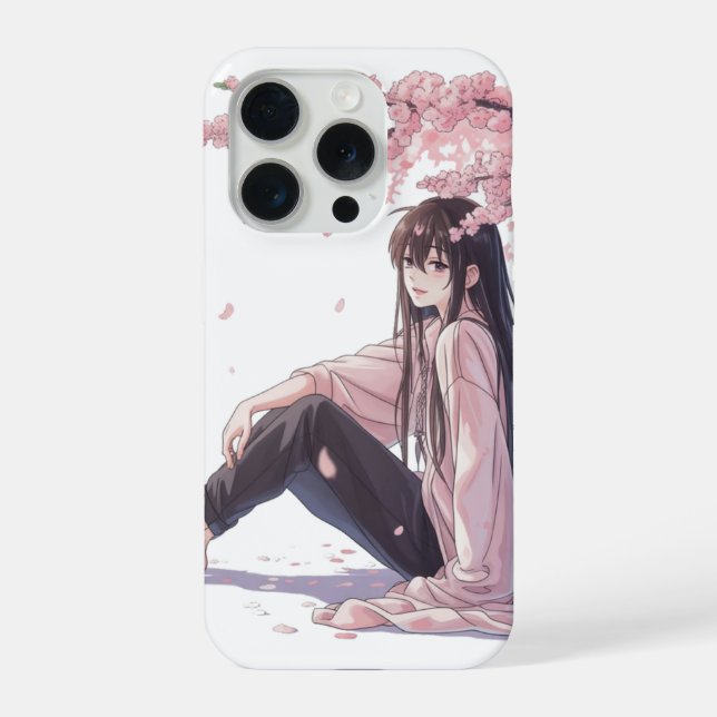 Friedlicher Anime iPhone 15 Pro Hülle (Rückseite)