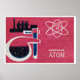 Friedlicher Atom Chemie - Streichholzschachtel Dru Poster