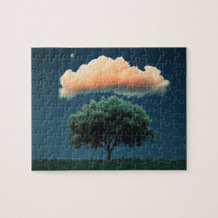 Friedlicher Baum und Wolke – Entspannender Nachthi