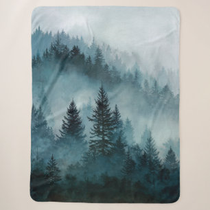 Friedlicher blauer Waldkomfort Sherpadecke