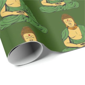 Friedlicher Buddha-Buddhistischer Mönch Geschenkpapier