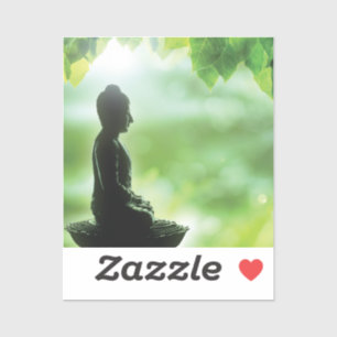 Friedlicher Buddha in der Natur Aufkleber