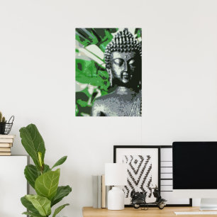 Friedlicher Buddha-Meditationsposter – Nahaufnahme Poster