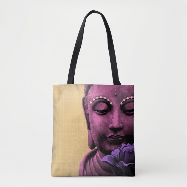 Friedlicher Buddha-Tragetasche Tasche (Vorderseite)