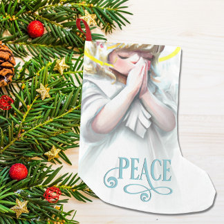 Friedlicher Engel mit Halo Holiday Kleiner Weihnachtsstrumpf