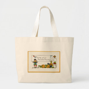 Friedlicher Erntedank Jumbo Tote Bag Stoffbeutel