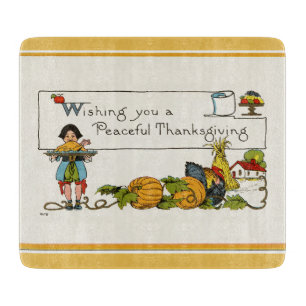 Friedlicher Erntedank Schneidebrett