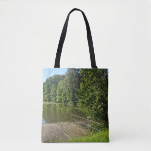 Friedlicher Flussuferweg Natur-Tragetasche De Tasche