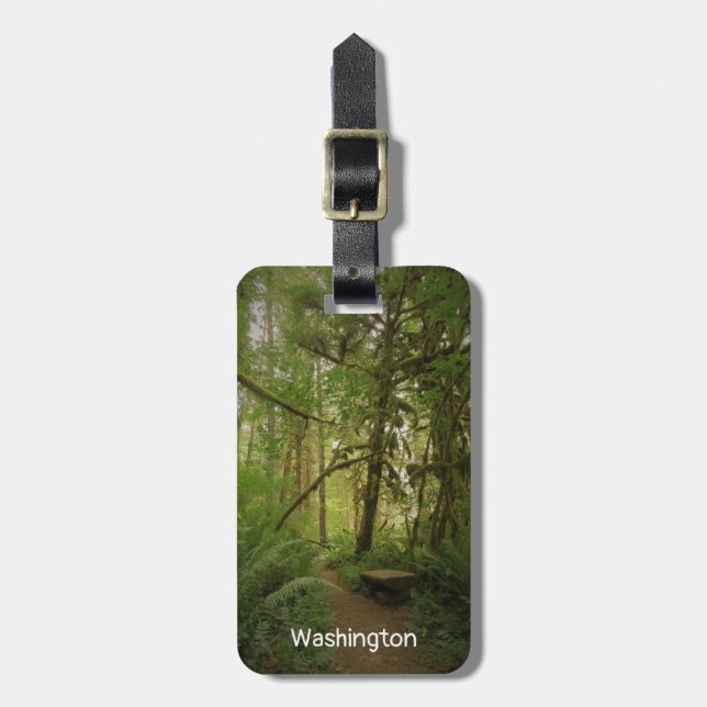Friedlicher Grünwaldweg Washington Gepäckanhänger (Vorderseite vertikal)