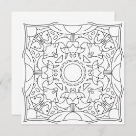 Friedlicher Herbst: Spooky Night Coloring Card