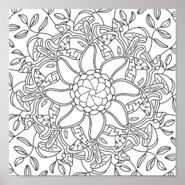 Friedlicher Herbst: Waldfärbung Poster