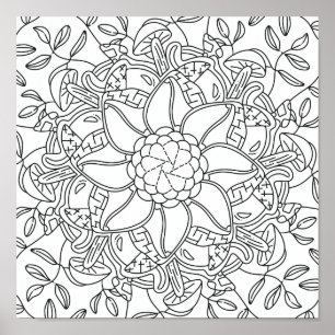 Friedlicher Herbst: Waldfärbung Poster